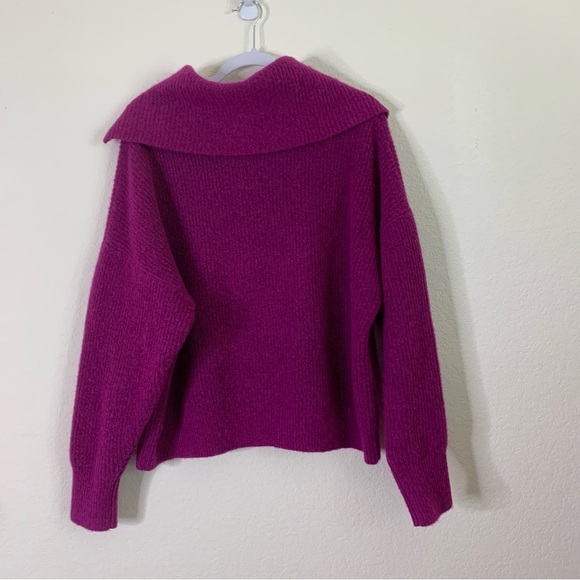 Electric & Rose Womens Berry Marin Half zip wool/ alpaca blend sweater M - Picture 7 of 7